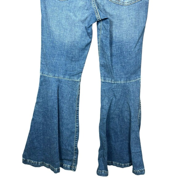 Wrangler Jeans Size 26x34 Blue Trumpet‎ Bell Bottoms Flare Bareback Hip Hop Boho - Picture 9 of 11